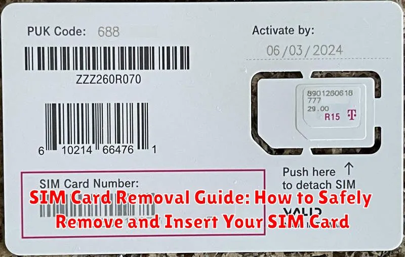 SIM Card Removal Guide: How to Safely Remove and Insert Your SIM Card